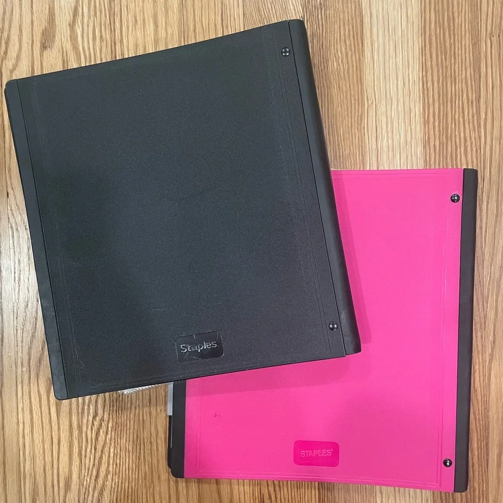 Set of 2 1Inch Bunders with assorted file folders
